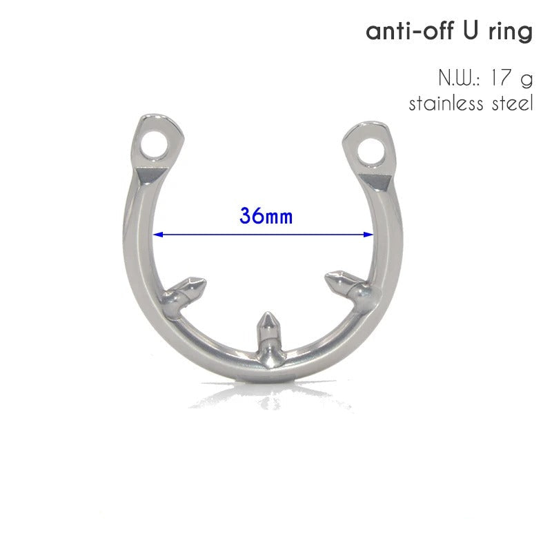 Metal Chastity Cage With Lock – Adjustable Screw Spikes Side