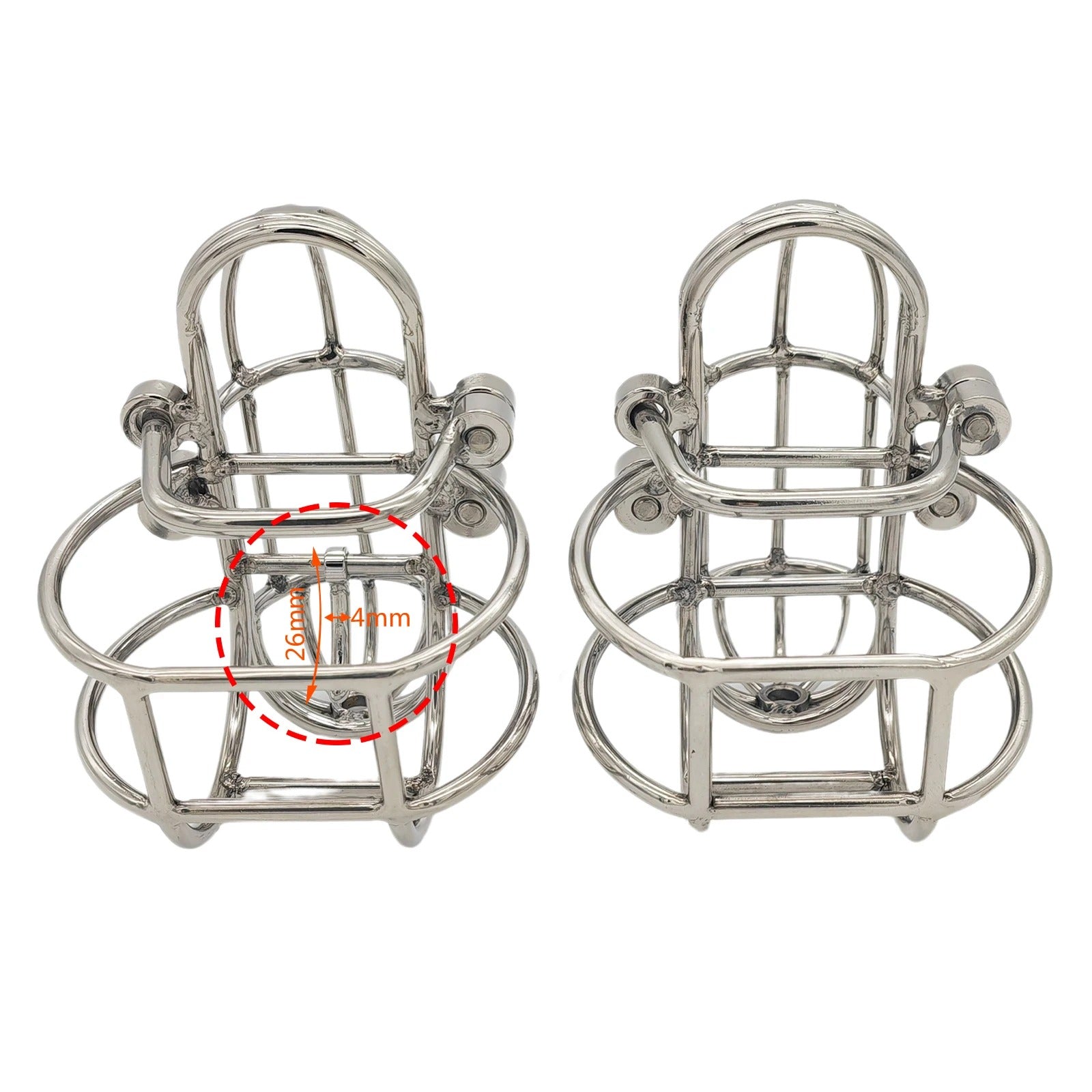Upgraded Version Design Stainless Steel Detachable Male Chastity Device with Stealth Lock