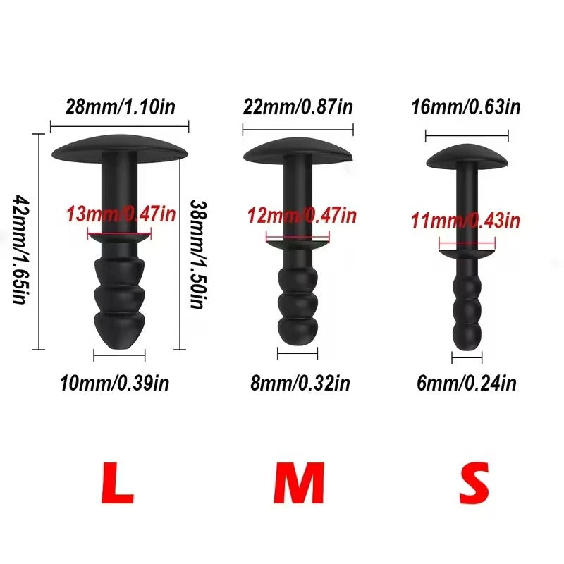 Ribbed Silicone Urethral Plug – Hollow Flexible Sounding Dilator for Men