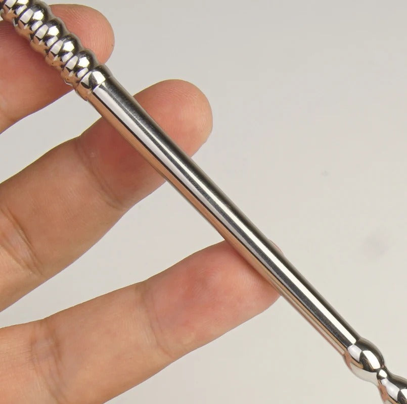 Metal Urethral Plug with Glans Ring – Beaded Stainless Steel Sounding Device for Men
