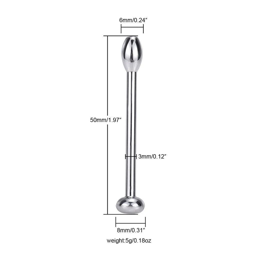 Men’s Urethral Sounding Rod – Smooth Stainless Steel BDSM Accessory