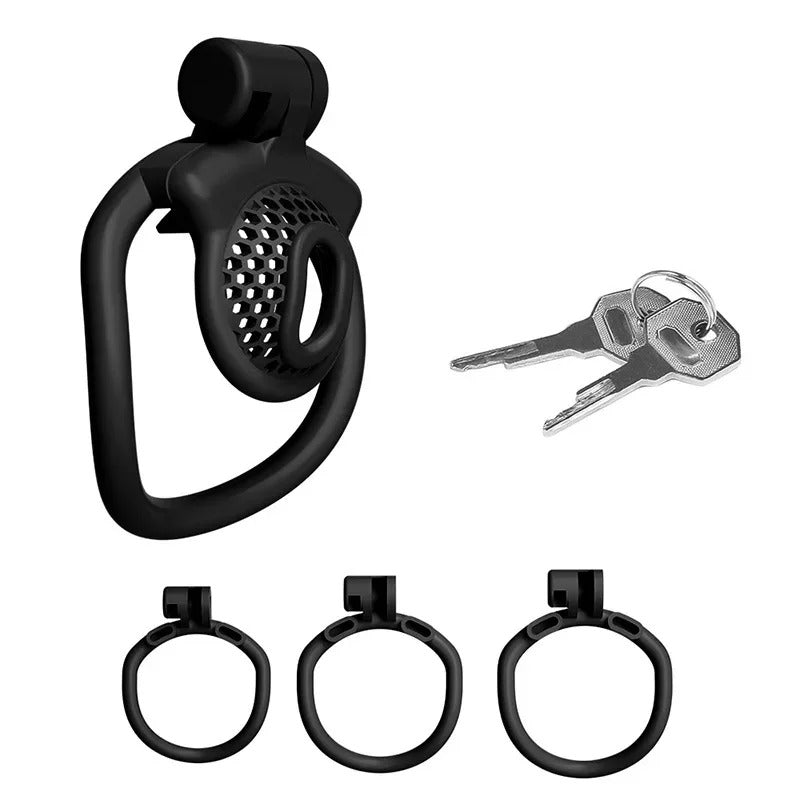 New Upgrade Detachable Adjustable ABS Male Chastity Cage – Snap Ring Urethral Lock Device