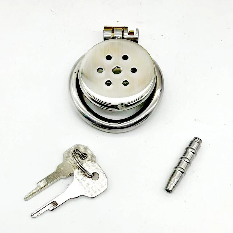 316 Stainless Steel Super Small Male Chastity Device with Arc Ring