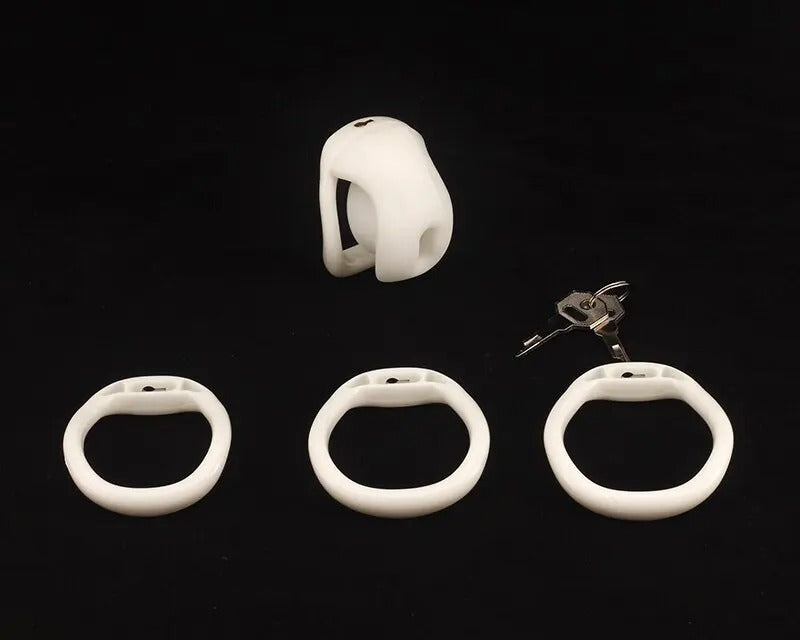Vagina Texture Male Chastity Cage with Protective Cap – Lockable CB Device with Mini Lock