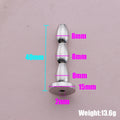 Stainless Steel Hollow Urethral Sound with 3 Beads – Penis Plug Dilator for Men
