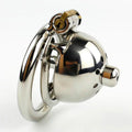 Super Small Stainless Steel Chastity Device | 25 mm Cage + Fixed Tube + Anti-Off Ring
