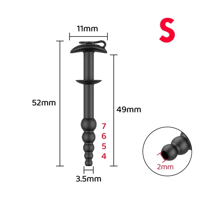 Flexible Silicone Penis Plug – Hollow Urethral Sounding Dilator for Men