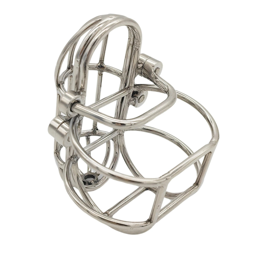 Upgraded Version Design Stainless Steel Detachable Male Chastity Device with Stealth Lock