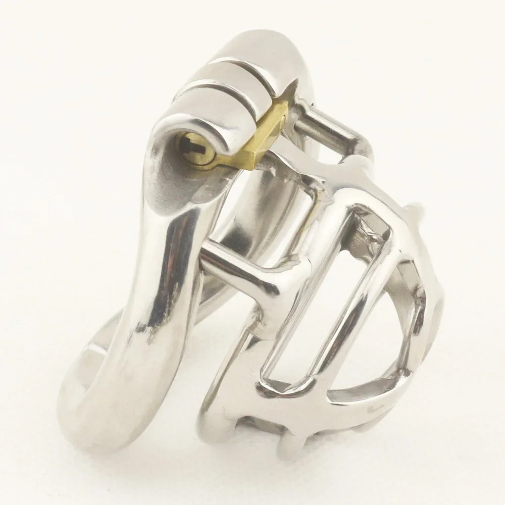 Next-Gen Stainless Steel Male Chastity Device – Arc Series Locking Cage