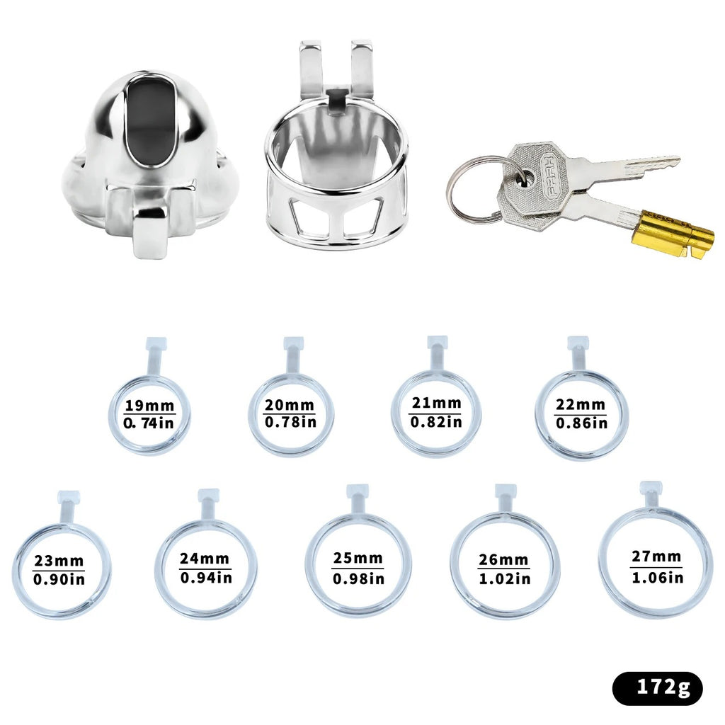 Stainless Steel Breathable Glans Chastity Cage – Secure Metal Lock Device for Men