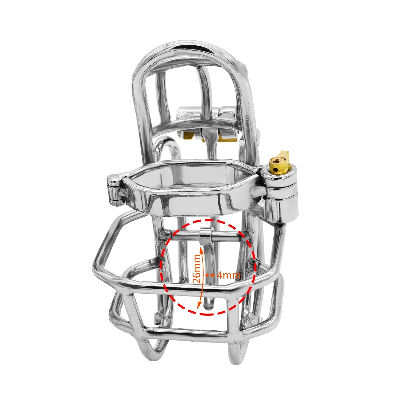 Newest Design Stainless Steel Detachable Male Chastity Device with Stealth Lock