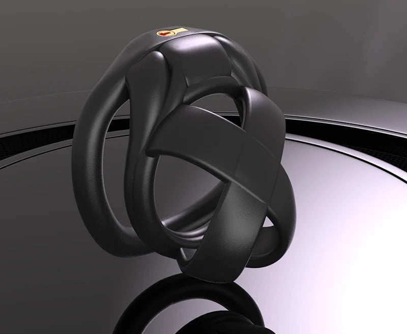 Model X Male Chastity Device Sleeve with Lock and 4 Rings
