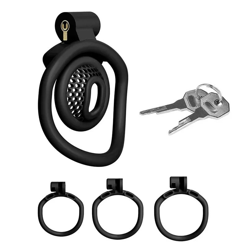 New Upgrade Detachable Adjustable ABS Male Chastity Cage – Snap Ring Urethral Lock Device