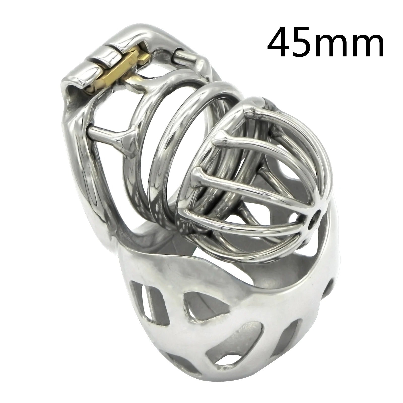Fully Wrapped Scrotum Stainless Steel Male Chastity Device with Stealth Lock