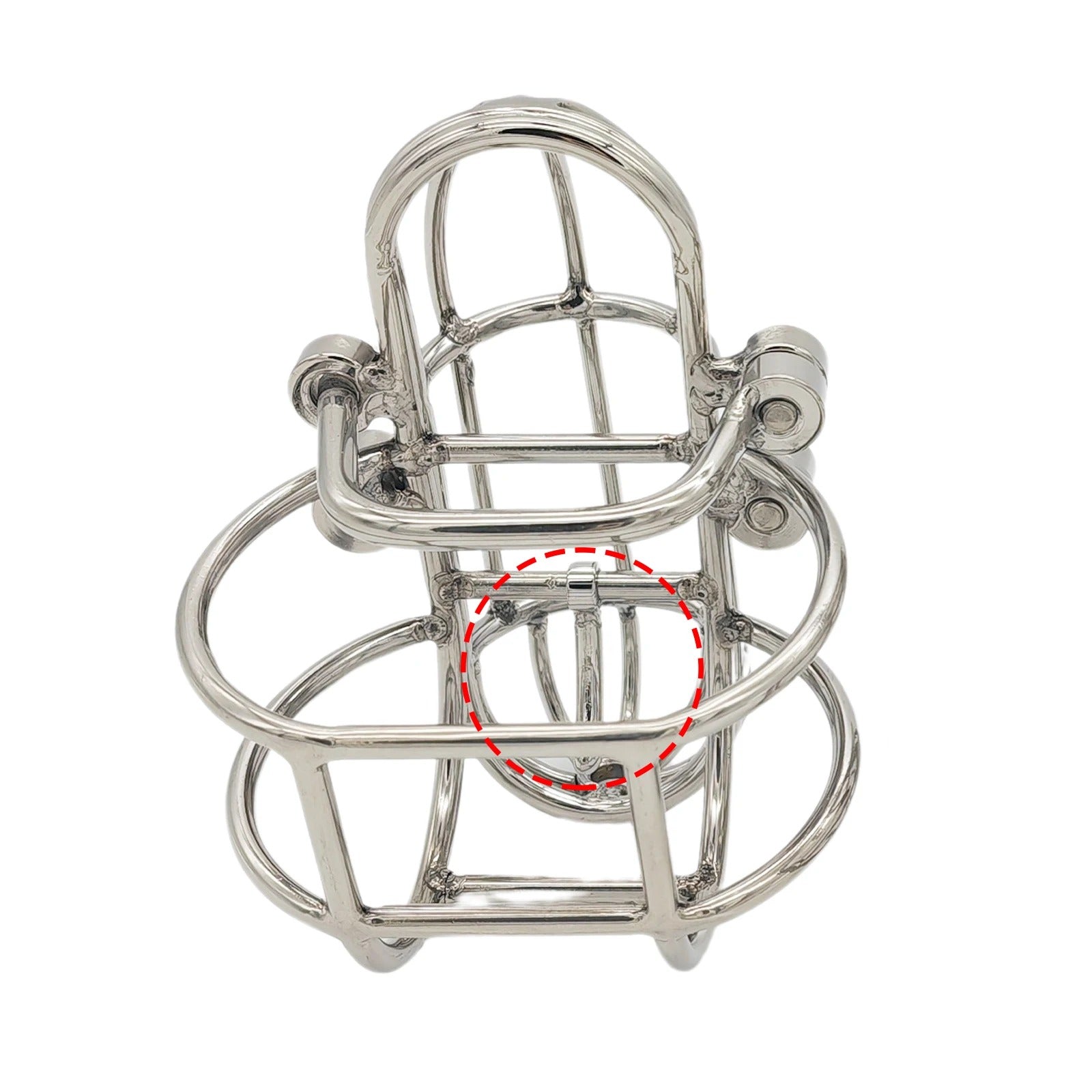 Upgraded Version Design Stainless Steel Detachable Male Chastity Device with Stealth Lock
