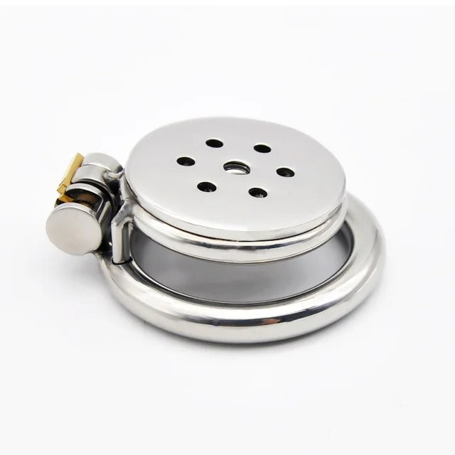Super Small Stainless Steel Male Chastity Device with Silicone Catheter