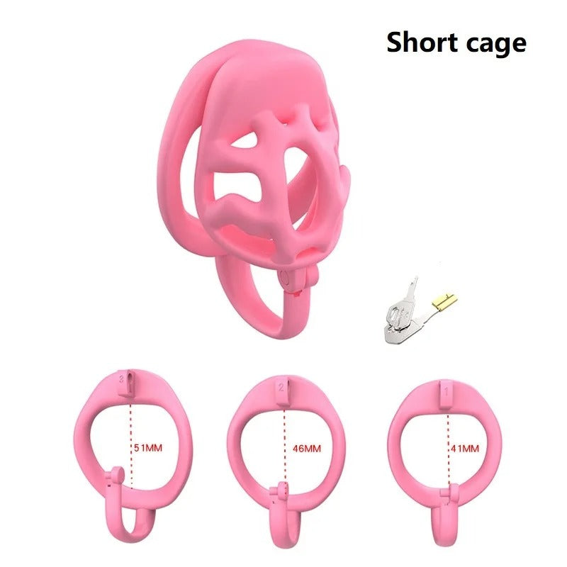 Small Bird Male Chastity Cage Set – Secure Lock with 3 Adjustable Rings