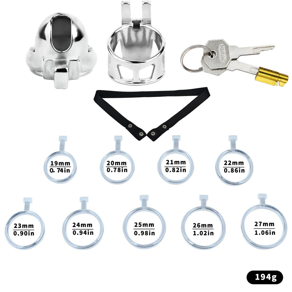 Stainless Steel Breathable Glans Chastity Cage – Secure Metal Lock Device for Men