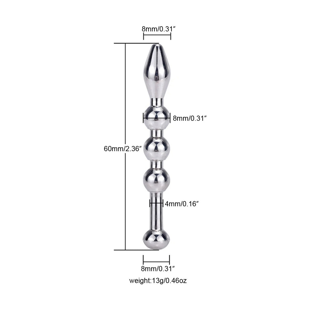 Men’s Urethral Sounding Rod – Smooth Stainless Steel BDSM Accessory