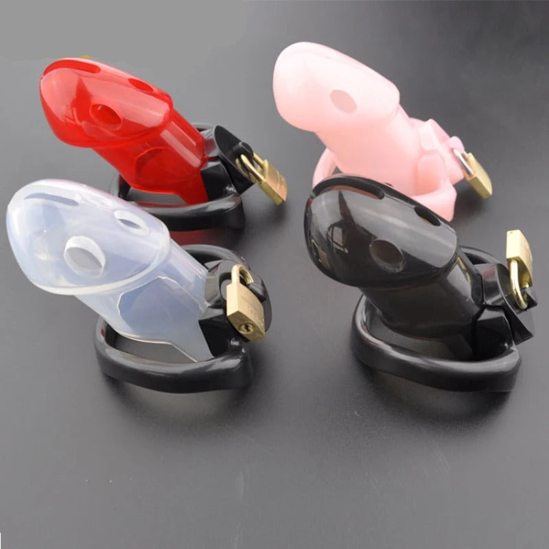 Male chastity device available lors with adjustablin 3 coe rings and lock