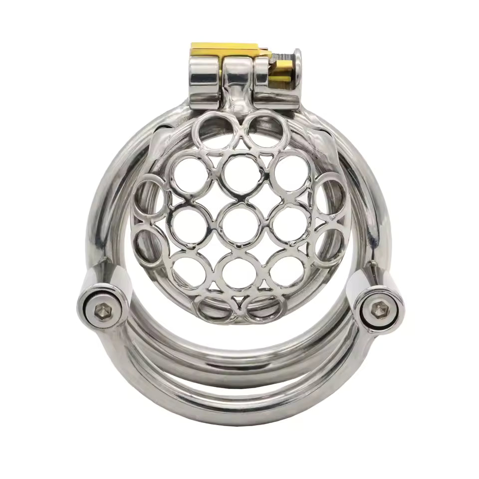 Modern polished stainless steel lock ring with durable finish
