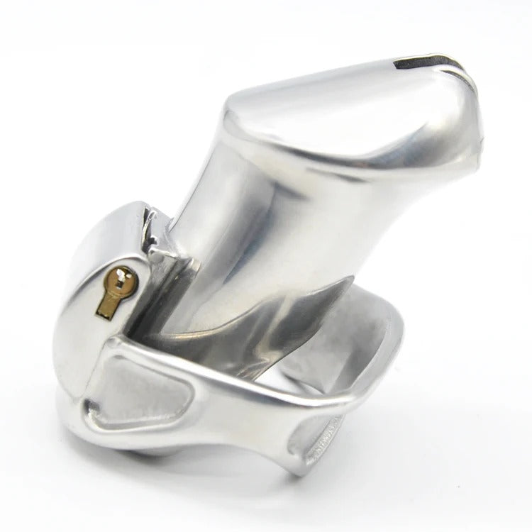 Male 316L Stainless Steel Luxury Chastity Device with 2 Magic Locks