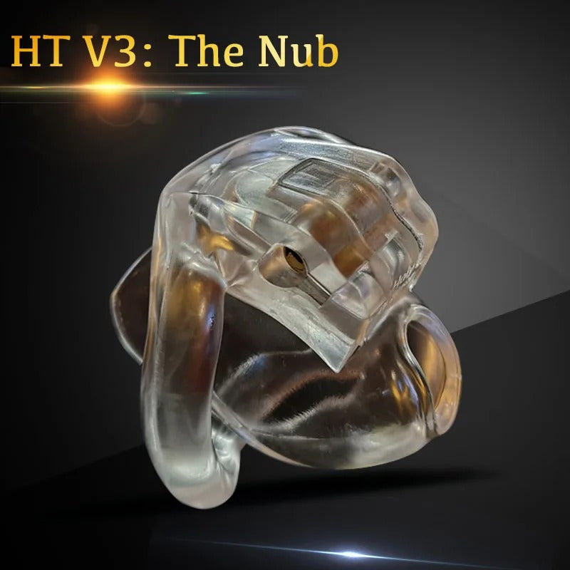HT-V3 nub size male chastity cage with resin material and lock