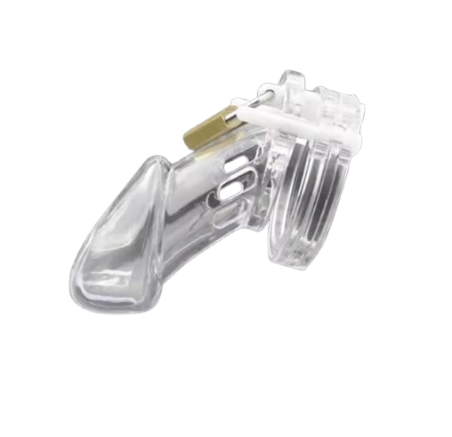 Plastic chastity cage with open design
