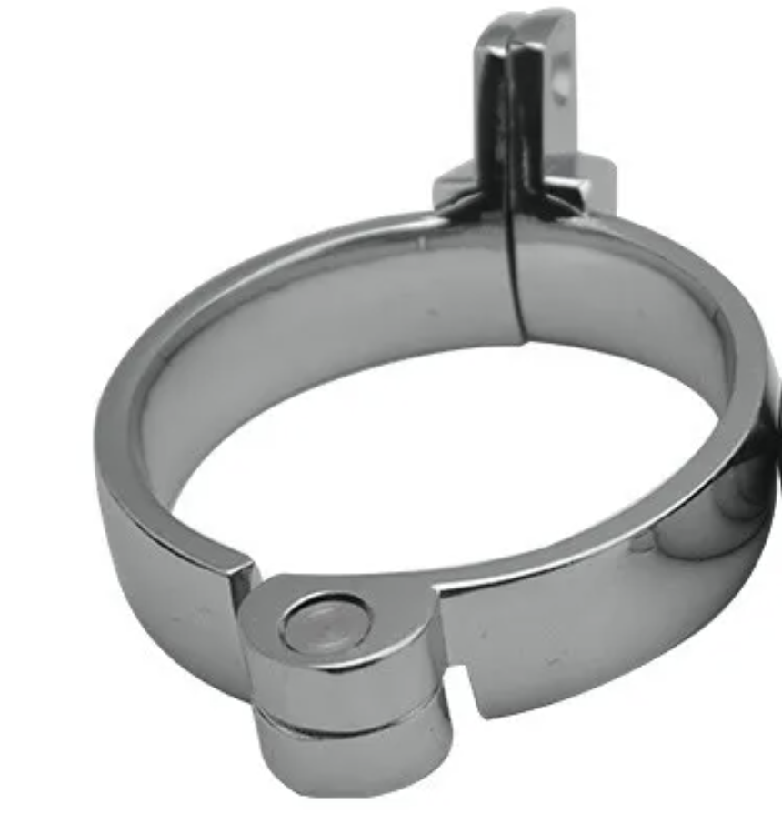 Polished alloy steel locking ring with modern cage style design