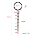 Macro detail of polished stainless steel surface on men’s urethral plug dilator, smooth non-porous finish