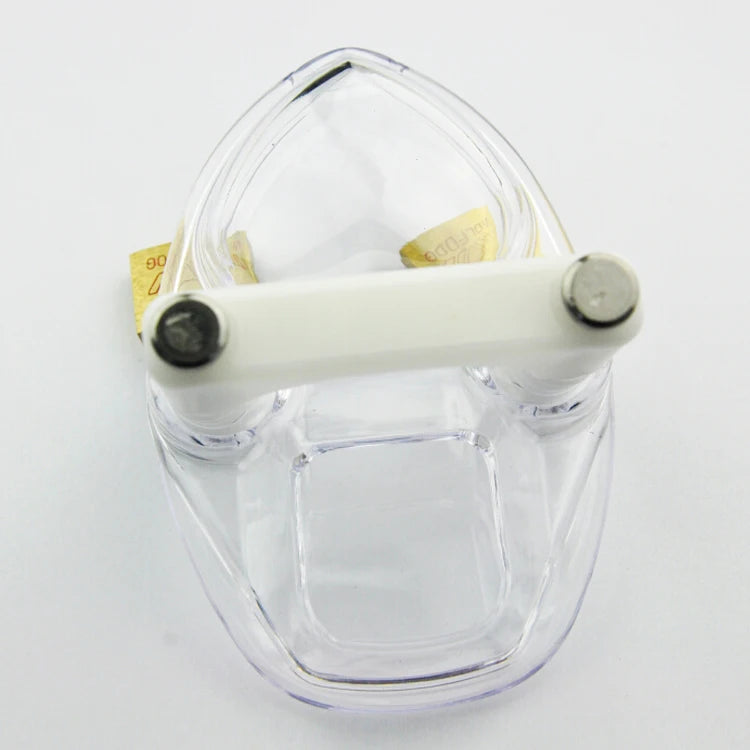 Polyethylene back plate male chastity cage with complete accessories