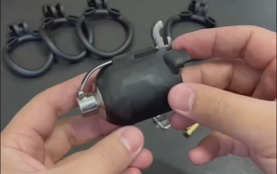 Bionic Design Hinged Chastity Device for Men – Adjustable ABS Locking System (2 Ring Types)