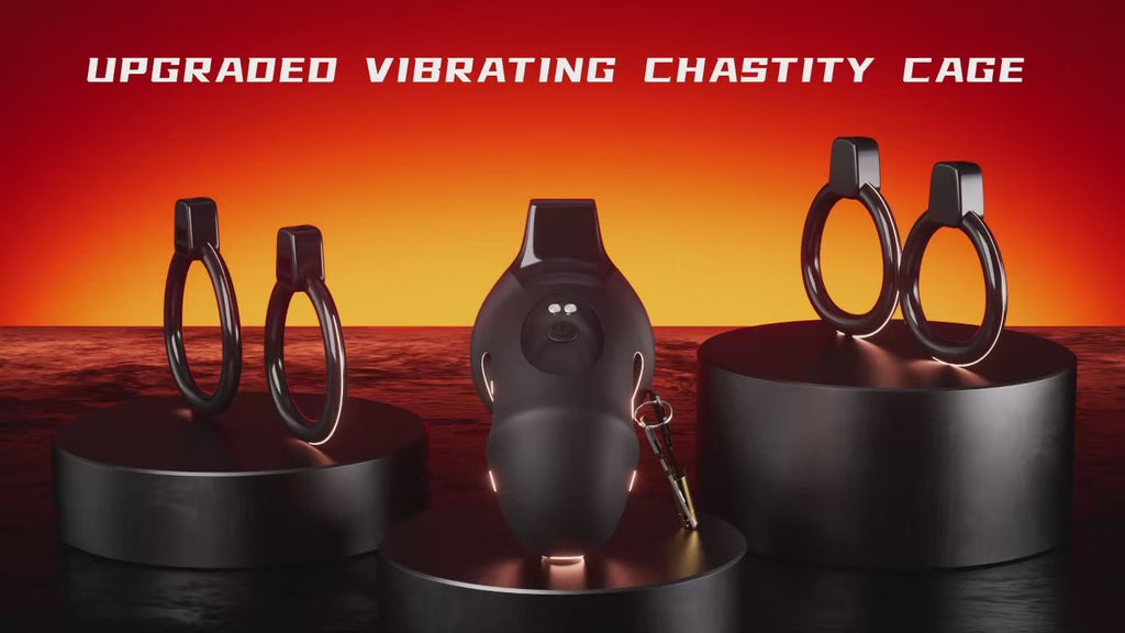 App-Controlled Vibrating Chastity Cage – Smart Lock Device with 10 Vibration Modes & Remote Control