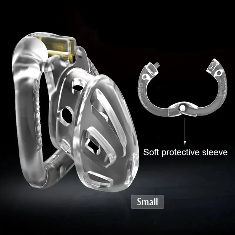 Male chastity device with upgraded secure locking system