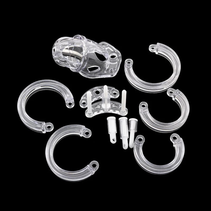 Secure male chastity device with detachable stainless steel catheter and lock