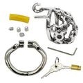 Secure fit stainless steel chastity cage for long term wear