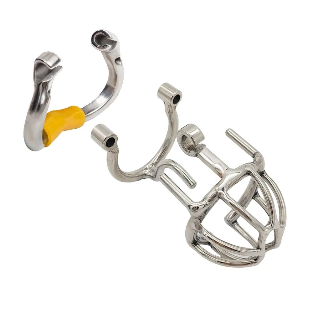 Stainless steel chastity device with secure lock