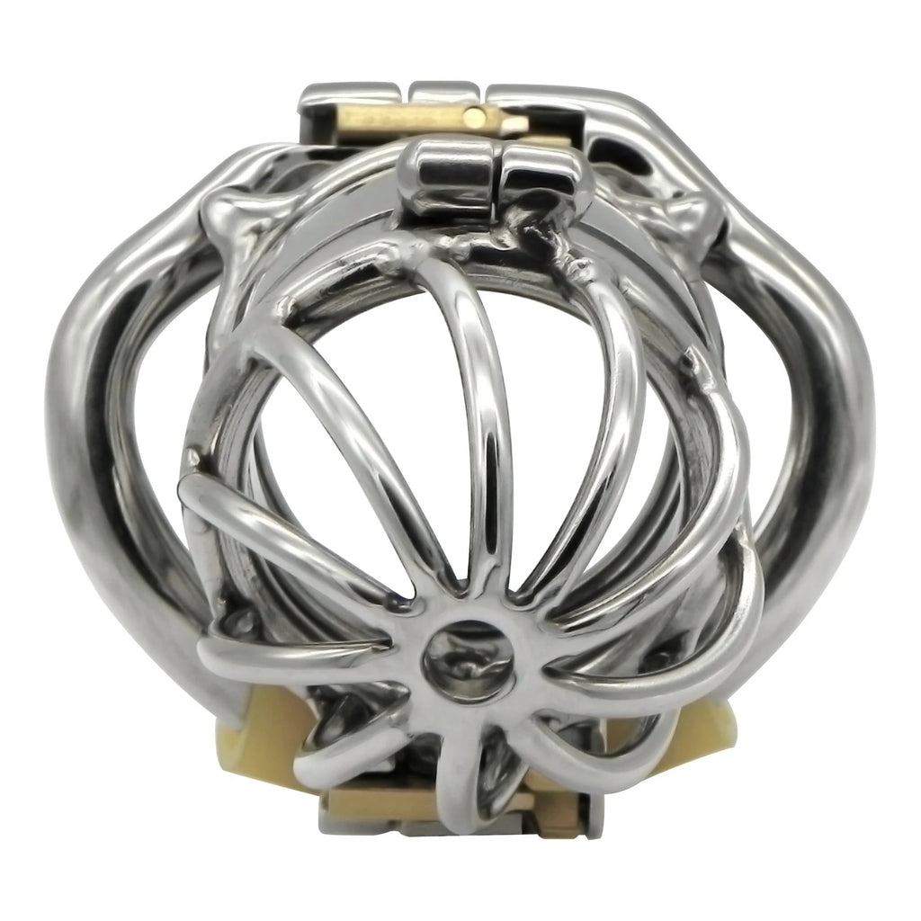 Back angle of stainless steel chastity device