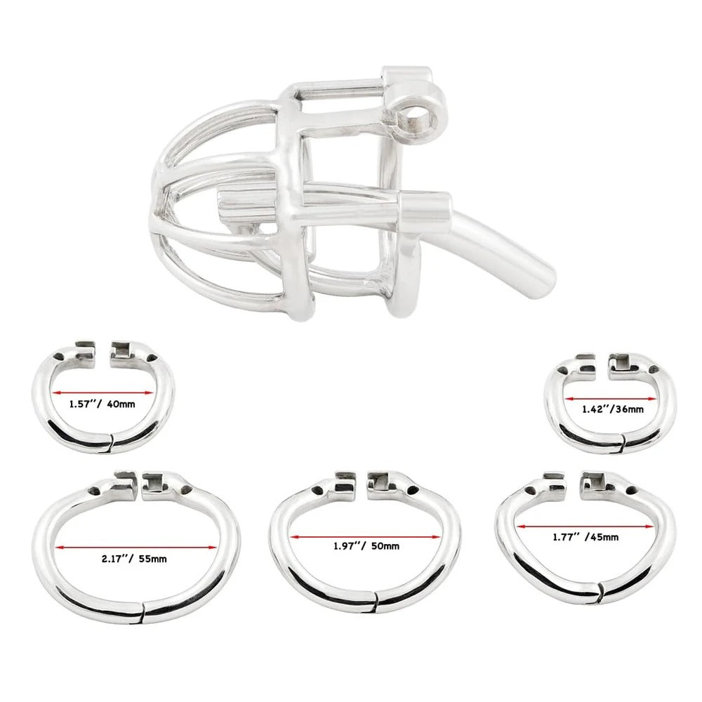 Stainless steel chastity device designed for comfort fit