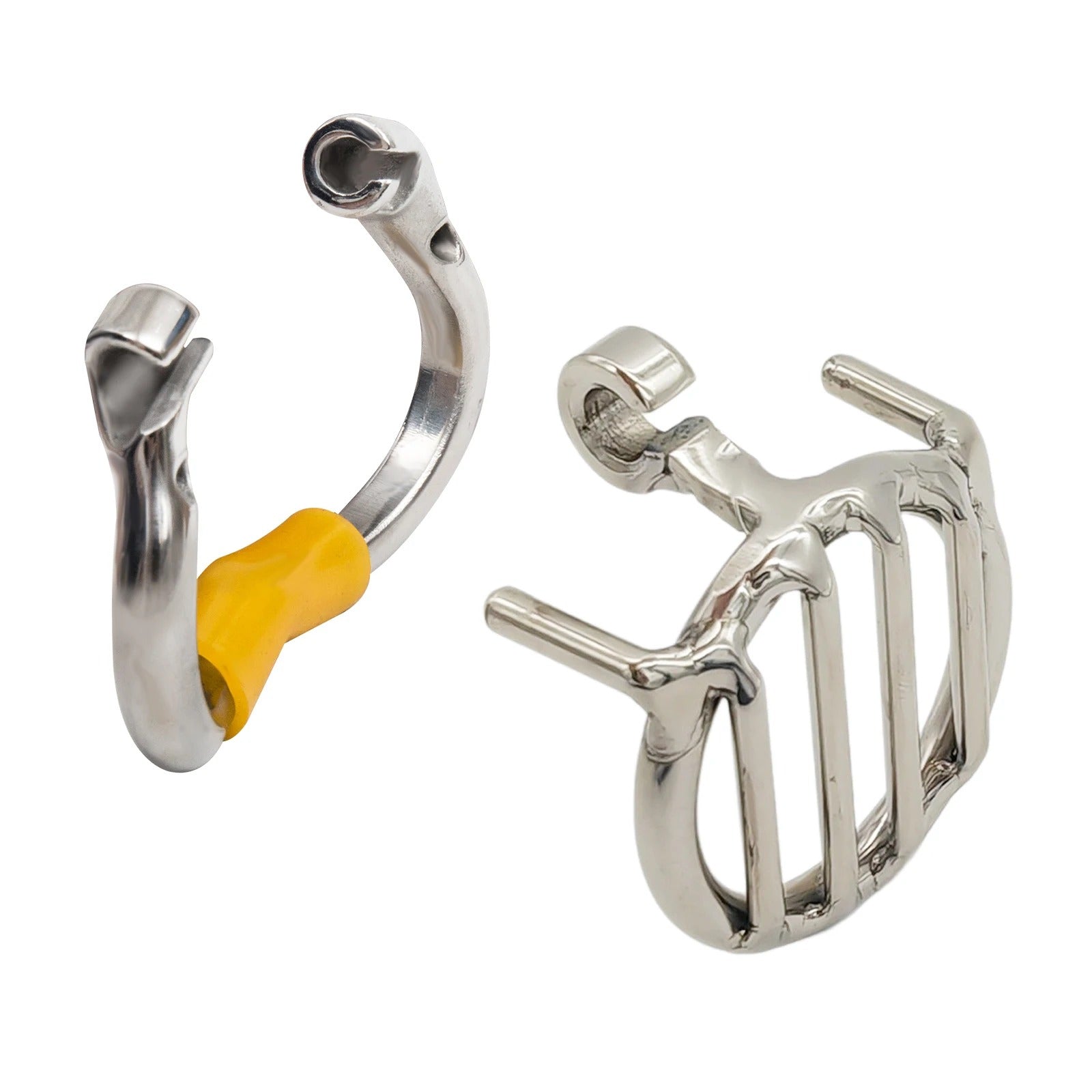 Compact base ring option for stainless steel chastity device