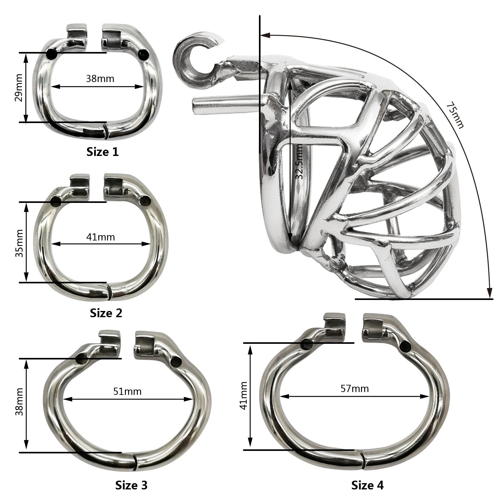 Ergonomic stainless steel device for long-term wear