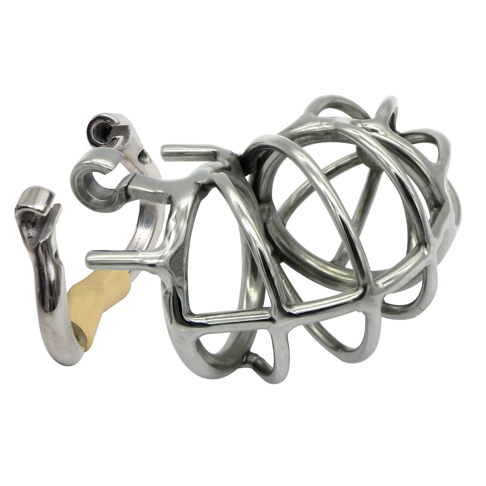 Extra secure stainless steel chastity device lock system