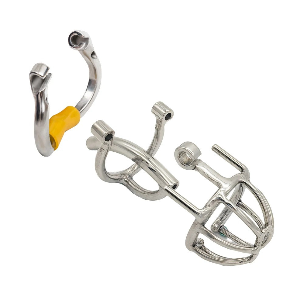 Stainless steel device with integrated lock