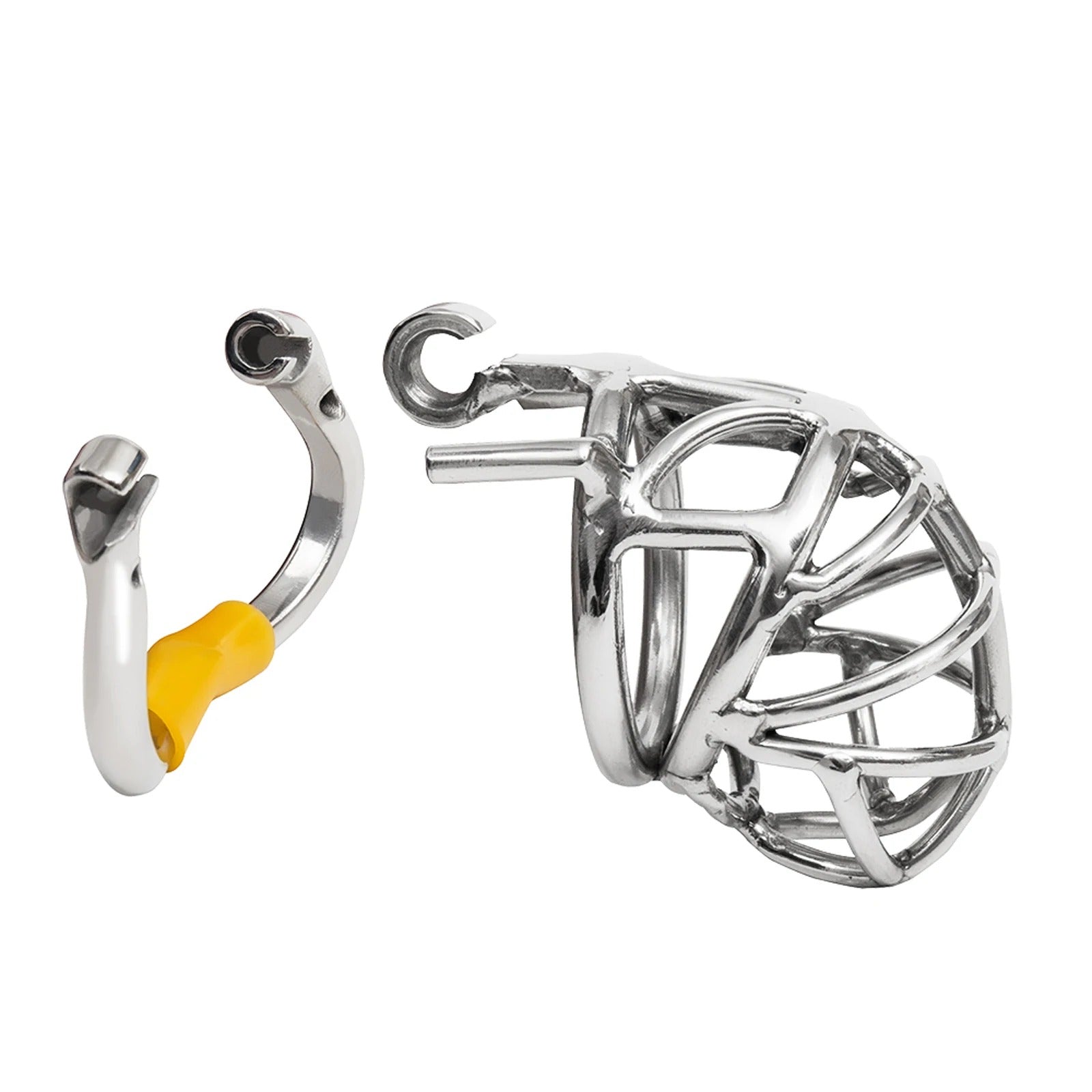 Discreetly packaged stainless steel chastity device