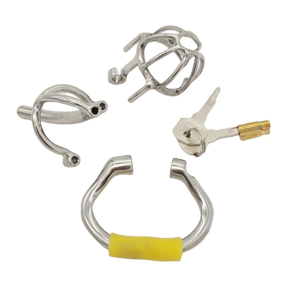 Rustproof stainless steel chastity device for men