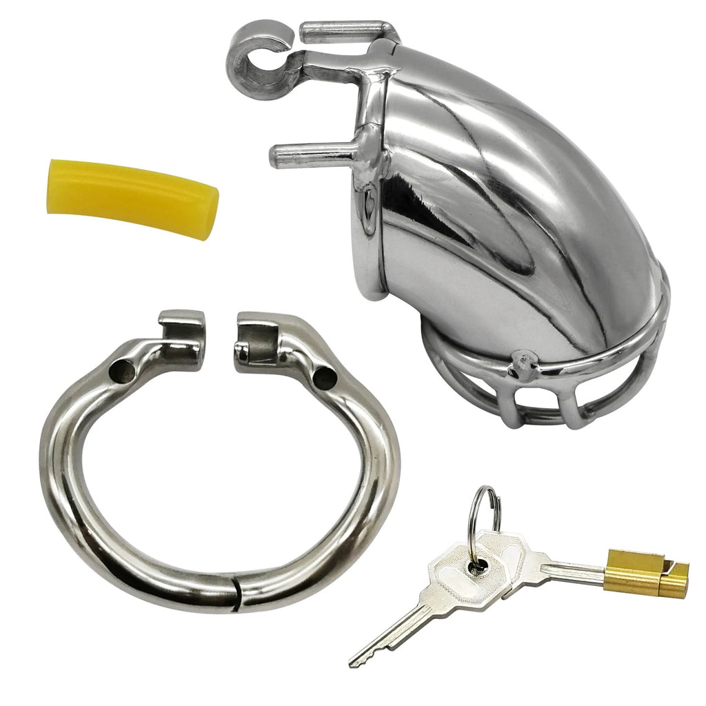 Safe ergonomic design of stainless steel chastity device