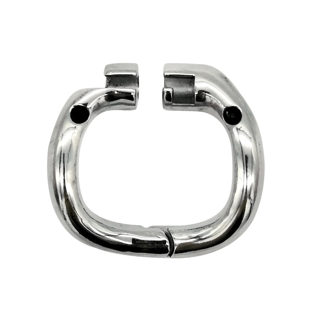 Stainless steel chastity device with secure base fit