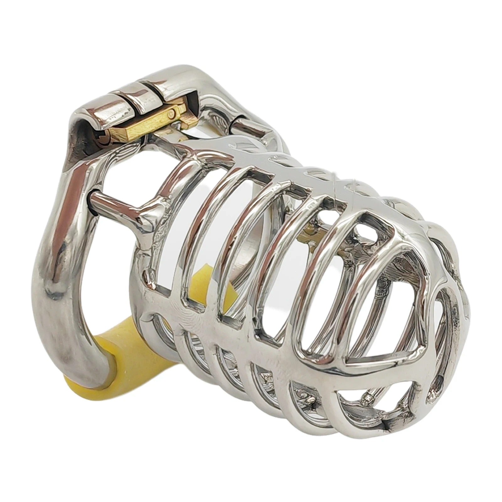 Smooth finish stainless steel chastity device