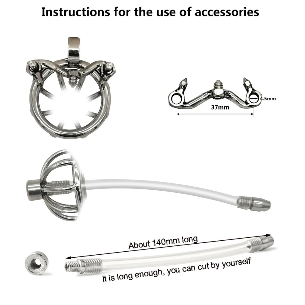 Extra ring sizes for stainless steel chastity device
