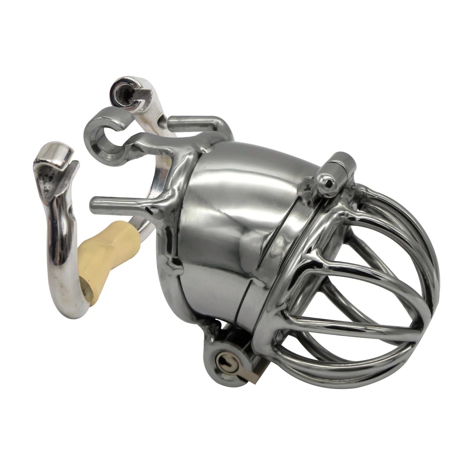 Stainless steel device with lock and keys